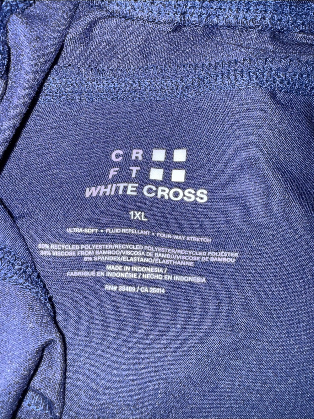 White Cross Navy Scrub Pants Size 1X